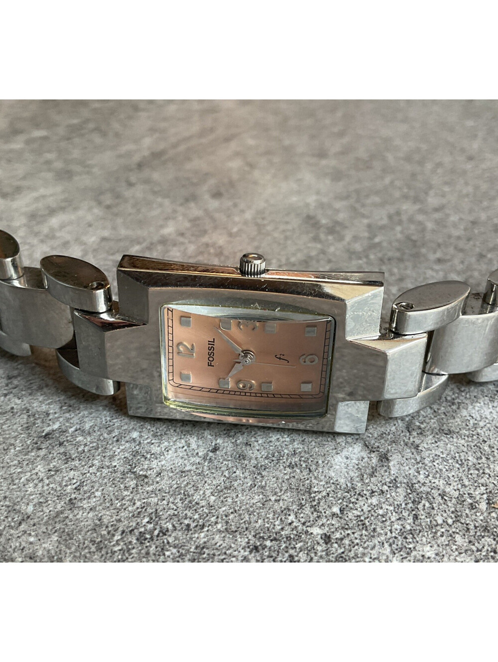Cool Fossil Womens Watch 21mm Stainless Steel Case And Band Peach Dial Bin K